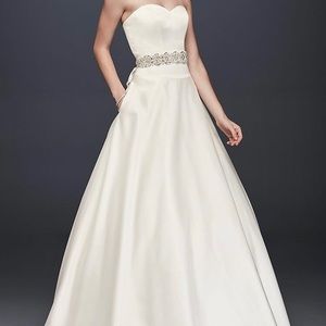 Davids Bridal Satin Ball Gown